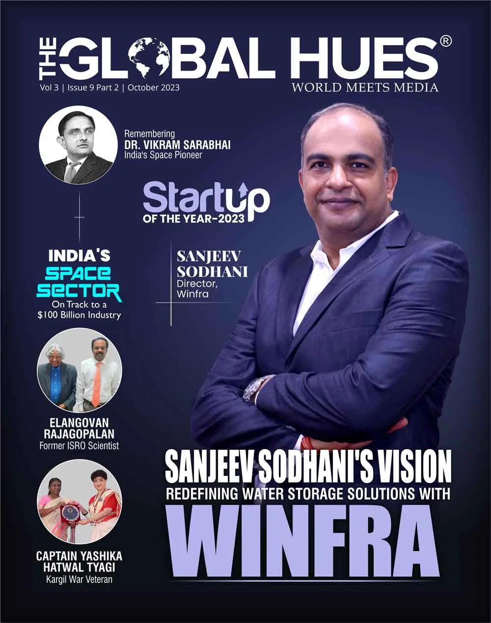 winfra director sanjeev sodhani awarded by Global Hues Recognition 2023