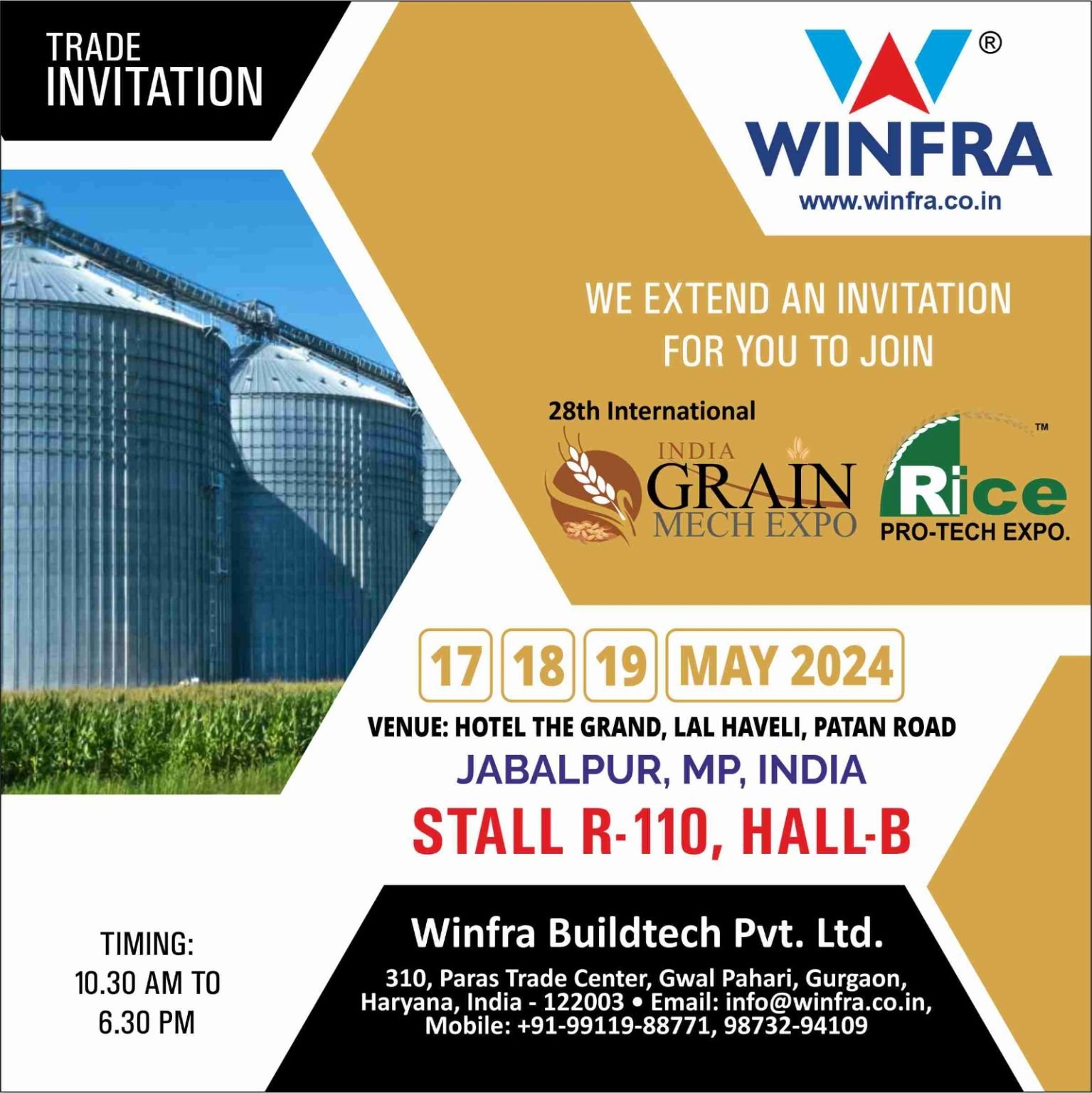 winfra exhibition in International Soya Conclave jabalpur